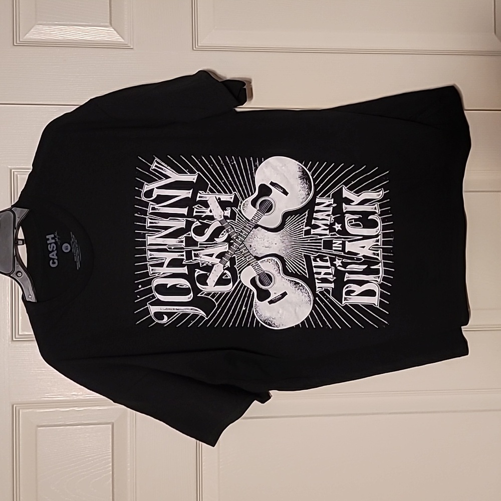 Johnny Cash Man In Black Tshirt